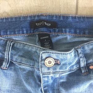 White House Black Market skinny crop faded jeans